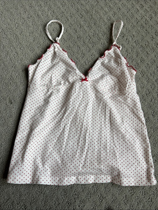 Brandy Melville Tops - White Polka dot brandy Melville top